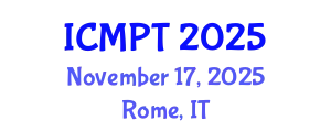 International Conference on Mycotoxins, Phycotoxins and Toxicology (ICMPT) November 17, 2025 - Rome, Italy
