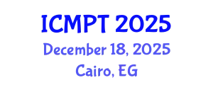 International Conference on Mycotoxins, Phycotoxins and Toxicology (ICMPT) December 18, 2025 - Cairo, Egypt