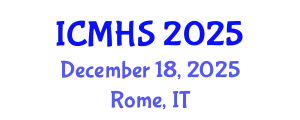International Conference on Medical and Health Sciences (ICMHS) December 18, 2025 - Rome, Italy