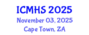 International Conference on Medical and Health Sciences (ICMHS) November 03, 2025 - Cape Town, South Africa