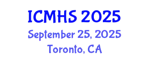 International Conference on Medical and Health Sciences (ICMHS) September 25, 2025 - Toronto, Canada