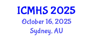International Conference on Medical and Health Sciences (ICMHS) October 16, 2025 - Sydney, Australia