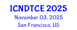 International Conference on Non-Destructive Testing in Civil Engineering (ICNDTCE) November 03, 2025 - San Francisco, United States