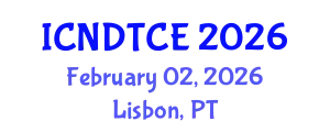 International Conference on Non-Destructive Testing in Civil Engineering (ICNDTCE) February 02, 2026 - Lisbon, Portugal