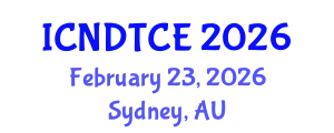 International Conference on Non-Destructive Testing in Civil Engineering (ICNDTCE) February 23, 2026 - Sydney, Australia