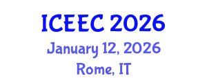 International Conference on Environmental and Ecological Chemistry (ICEEC) January 12, 2026 - Rome, Italy