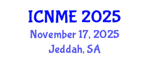 International Conference on Nanotechnology and Materials Engineering (ICNME) November 17, 2025 - Jeddah, Saudi Arabia
