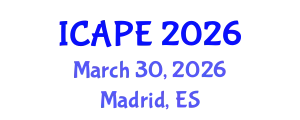 International Conference on Applications of Polymer Engineering (ICAPE) March 30, 2026 - Madrid, Spain