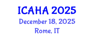 International Conference on Audiology and Hearing Aids (ICAHA) December 18, 2025 - Rome, Italy