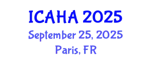 International Conference on Audiology and Hearing Aids (ICAHA) September 25, 2025 - Paris, France