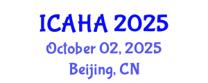 International Conference on Audiology and Hearing Aids (ICAHA) October 02, 2025 - Beijing, China