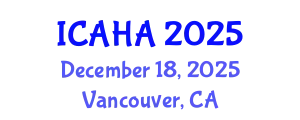 International Conference on Audiology and Hearing Aids (ICAHA) December 18, 2025 - Vancouver, Canada