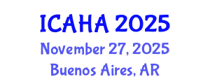 International Conference on Audiology and Hearing Aids (ICAHA) November 27, 2025 - Buenos Aires, Argentina