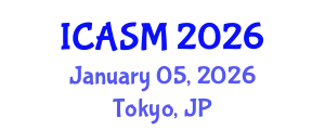 International Conference on Applications of Sports Medicine (ICASM) January 05, 2026 - Tokyo, Japan