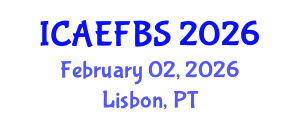 International Conference on Agricultural Engineering, Food and Beverage Systems (ICAEFBS) February 02, 2026 - Lisbon, Portugal