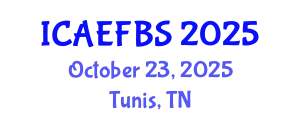 International Conference on Agricultural Engineering, Food and Beverage Systems (ICAEFBS) October 23, 2025 - Tunis, Tunisia