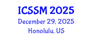 International Conference on Soil Science and Management (ICSSM) December 29, 2025 - Honolulu, United States
