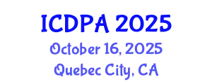 International Conference on Developmental Psychology and Adolescence (ICDPA) October 16, 2025 - Quebec City, Canada