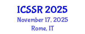 International Conference on Sport Science and Research (ICSSR) November 17, 2025 - Rome, Italy