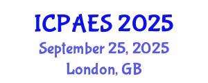 International Conference on Physical Activity and Exercise Sciences (ICPAES) September 25, 2025 - London, United Kingdom