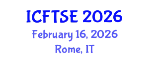 International Conference on Flow Technology, Science and Engineering (ICFTSE) February 16, 2026 - Rome, Italy
