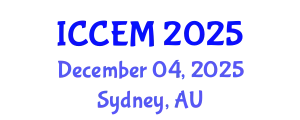 International Conference on Civil Engineering and Materials (ICCEM) December 04, 2025 - Sydney, Australia
