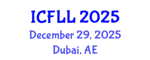 International Conference on French Language and Linguistics (ICFLL) December 29, 2025 - Dubai, United Arab Emirates