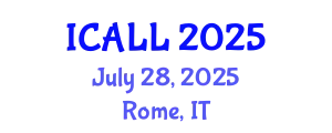 International Conference on Arabic Language and Linguistics (ICALL) July 28, 2025 - Rome, Italy