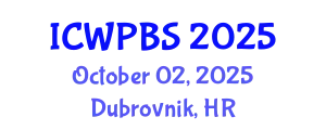 International Conference on Water Pollution and Biological Sciences (ICWPBS) October 02, 2025 - Dubrovnik, Croatia