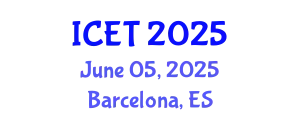 International Conference on Education and Technology (ICET) June 05, 2025 - Barcelona, Spain