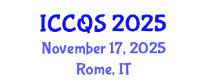 International Conference on Construction and Quantity Surveying (ICCQS) November 17, 2025 - Rome, Italy