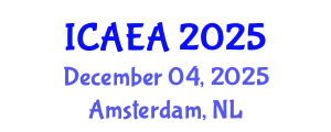 International Conference on Agricultural Engineering and Agroecology (ICAEA) December 04, 2025 - Amsterdam, Netherlands