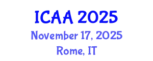 International Conference on Astronomy and Astrophysics (ICAA) November 17, 2025 - Rome, Italy