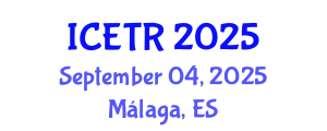 International Conference on Environmental Technology and Recycling (ICETR) September 04, 2025 - Málaga, Spain