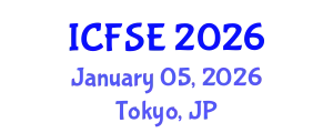 International Conference on Food Science and Engineering (ICFSE) January 05, 2026 - Tokyo, Japan