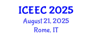 International Conference on Electrochemistry and Electroanalytical Chemistry (ICEEC) August 21, 2025 - Rome, Italy