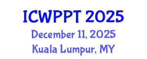 International Conference on Water Pollution and Purification Technologies (ICWPPT) December 11, 2025 - Kuala Lumpur, Malaysia