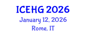 International Conference on Environmental and Human Geography (ICEHG) January 12, 2026 - Rome, Italy