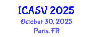 International Conference on Animal Sciences and Veterinary (ICASV) October 30, 2025 - Paris, France