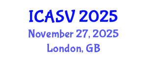 International Conference on Animal Sciences and Veterinary (ICASV) November 27, 2025 - London, United Kingdom