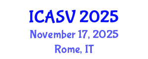 International Conference on Animal Sciences and Veterinary (ICASV) November 17, 2025 - Rome, Italy