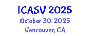 International Conference on Animal Sciences and Veterinary (ICASV) October 30, 2025 - Vancouver, Canada