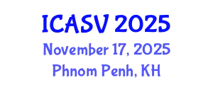 International Conference on Animal Sciences and Veterinary (ICASV) November 17, 2025 - Phnom Penh, Cambodia