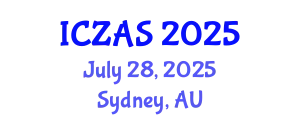 International Conference on Zoology and Animal Science (ICZAS) July 28, 2025 - Sydney, Australia
