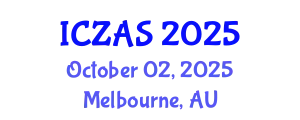 International Conference on Zoology and Animal Science (ICZAS) October 02, 2025 - Melbourne, Australia