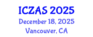 International Conference on Zoology and Animal Science (ICZAS) December 18, 2025 - Vancouver, Canada