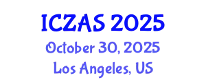 International Conference on Zoology and Animal Science (ICZAS) October 30, 2025 - Los Angeles, United States