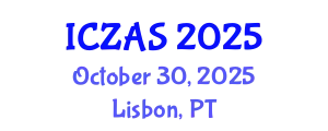International Conference on Zoology and Animal Science (ICZAS) October 30, 2025 - Lisbon, Portugal