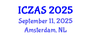 International Conference on Zoology and Animal Science (ICZAS) September 11, 2025 - Amsterdam, Netherlands