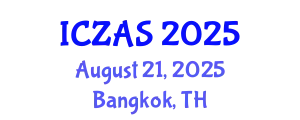 International Conference on Zoology and Animal Science (ICZAS) August 21, 2025 - Bangkok, Thailand
